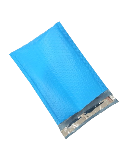 Blue bubble mailers